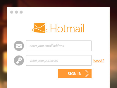 Hotmail Sign In (Freebie) login modal pop up rebound sign in ui ux web