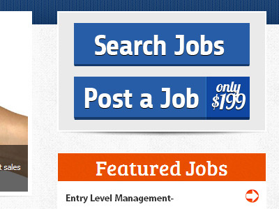 Jobs Sidebar blue css graphic design html module orange sidebar texture ui ux web design