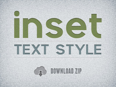 Freebie Friday:  Inset Text Layer Style