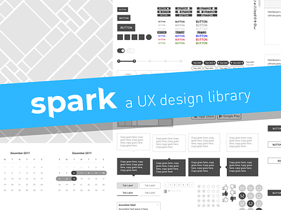 Spark, A free Sketch Library for UX Designers product design ux wireframe kit wireframing