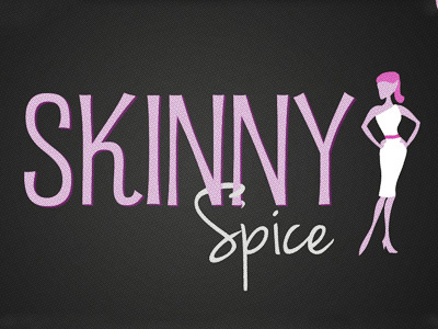 Skinny Spice Logo black branding chic feminine graphic design gray logo pink