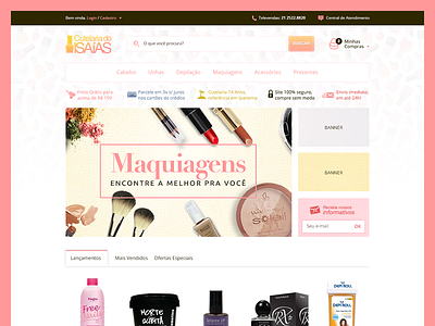 Cutelaria do Isaias Ecommerce beauty design ecommerce nail pink shop store ux yellow