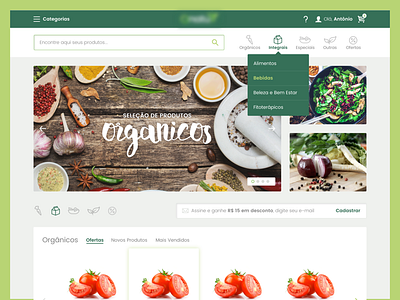WIP - Organic Food Shop ecommerce food natural organic shop store ux