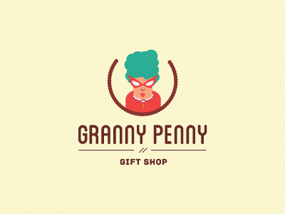 Granny Penny gift gram grandmother logo logotypy shop