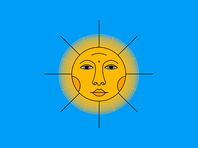 Sunny Quarantine Day! clean design illustration illustration art illustrations illustrator minimal sky sun sunny sunny day sunny side up