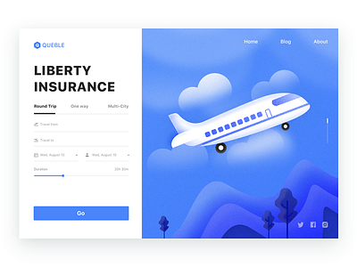 Insurance app ui car darren illustrations insurance liberty plan plane ui design user interface