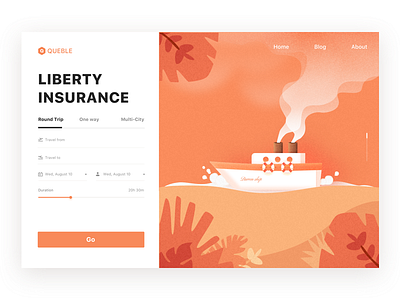Insurance app ui car darren illustrations insurance liberty plan plane ui design user interface