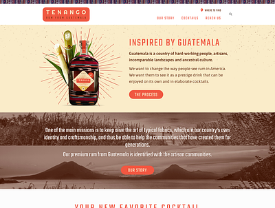 Tenango Rum Website Design design graphic design logo webdesign website