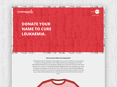 Donate your name to Cure Leukaemia cure leukaemia donate your name fundraising campaign great birmingham run lets be inspired marathon