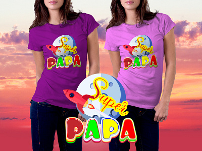 Super Papa T-shirt amazing t shirt best t shirt design branding design fathers day t shirt design