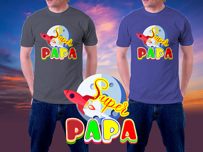 Super papa T-shirt Design amazing t shirt best t shirt design branding fathers day t shirt design graphic design