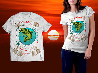 Fishing T-shirt Design amazing t shirt best t shirt design fishing t shirt design graphic design illustration