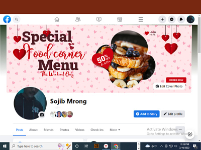 Facebook cover page design branding creative facebook cover design restaurant cover page design unique