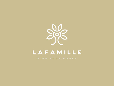 Lafamille Logo Design branding clean family tree farm graphic design icon identity leaves lineart logo mark minimal modern abstract nature plant organic vintage