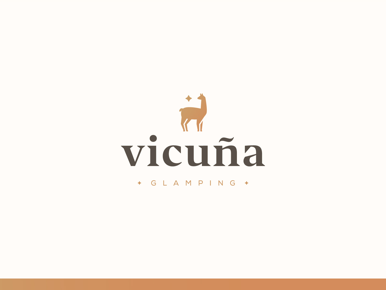 Vicuna Glamping - Logo Design by Andrea Binski on Dribbble