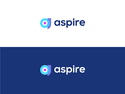 Aspire - Logo Design a letter abstract app logo branding center central centre clean dot finance technology consultation guide icon identity logo mark minimal minimalistic target dart point targeting winners