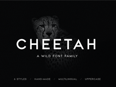 Cheetah - Sans Serif Font Family all caps branding clean custom font font design font family fonts geometric font graphic design identity minimal sale sans serif font typography