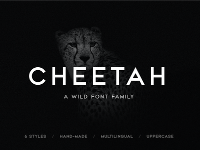 Cheetah - Sans Serif Font Family all caps branding clean custom font font design font family fonts geometric font graphic design identity minimal sale sans serif font typography
