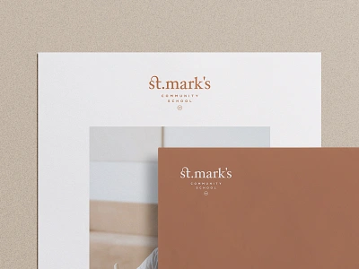 St. Mark's Logo/Print Design branding chic classic elegant logo clean contemporary corporate identity fashion brand high end lettermark logo luxury minimal minimalistic natural cosmetics print design sophisticated logo stationary stationery design vintage wordmark