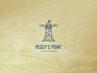 Peggy's Point Lighthouse branding debut first shot flat geometric lighthouse line logo logo design welcome