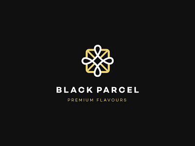 Black Parcel Logo Design for Premium E-liquids box branding freelance gift icon identity illustration logo logo design mark vape vintage