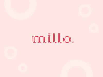 Millo Logo Design branding clean freelance graphic design letters logo logo design logotype minimalistic rose typography vector