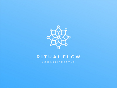 Ritual Flow - Yoga & Lifestyle Logo Design branding clean geometric graphic design icon lifestyle logo logo mark logotype minimalistic typography yoga