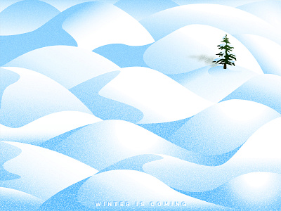 Winter is coming! drawing editorial grain graphic illustration illustrator landscape noise snow texture tree winter