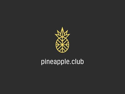Pineapple Club - Logo Mark branding cafe club fashion line art logo mark minimalistic modern organic pineapple vintage