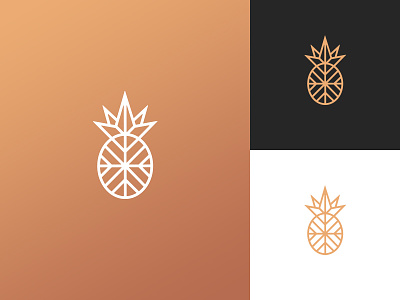 Pineapple Logo Mark branding edgy icon illustration line logo luxury mark minimal modern pineapple target