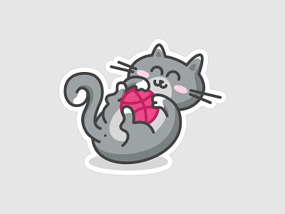 Dribbble Sticker Pack Playoff - Meow Game