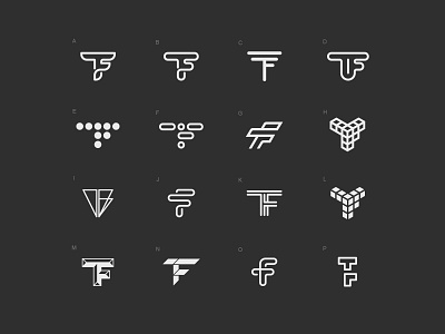 TF Lettermark Exploration branding f initial lettering lettermark logo logotype minimal monogram t typography wordmark