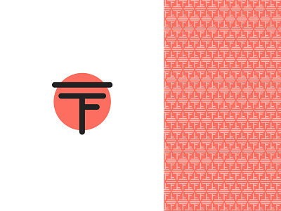 TF Minimalistic Logo and Pattern Design branding f geometry identity japanese lettermark logo mark minimal monogram pattern t