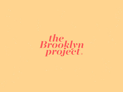 The Brooklyn Project branding business coral corporate identity custom clean typography logo logotype minimalistic retro vintage wordmark