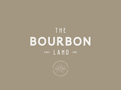 The Bourbon Land - Logo Design badge branding brown bronze clean minimal elegant farm graphic design identity logo luxury organic vintage retro