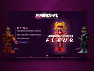 McDonald's - McNificents campagne carousel character dark design superhero superpower ui ux web webdesign
