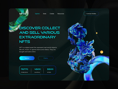 Nft Landing page design branding graphic design landing page ui webdesign