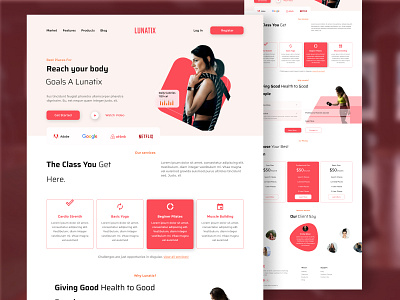 Fitness Website branding landingpage landingpagedesign ui webdesign