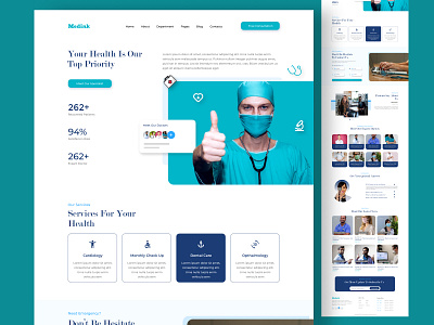 Medical Landing branding graphic design illustration landing page landingpage landingpagedesign ui