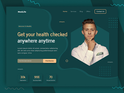 Medical Landing branding graphic design landing page landingpage landingpagedesign ui