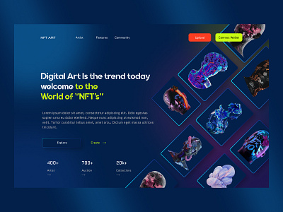 Nft Landing branding graphic design landing page landingpage landingpagedesign ui