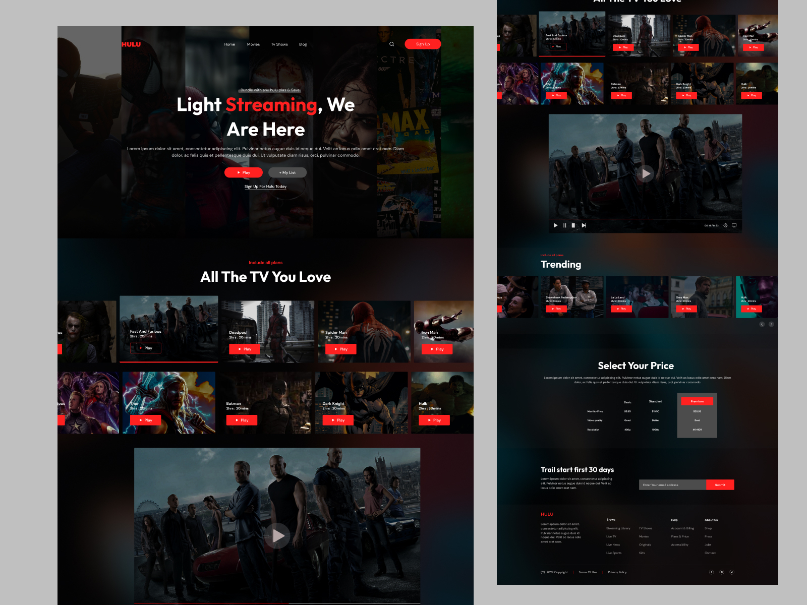 Movie Streaming site design by Md Faizur Rahman on Dribbble