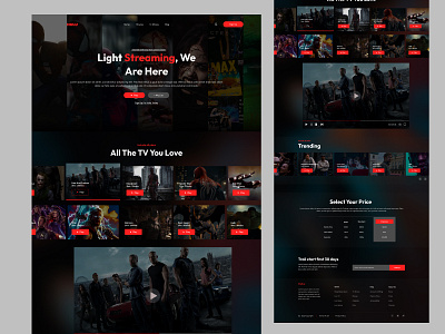 Movie Streaming site design animation graphic design landi landing page landingpage landingpagedesign ui webdesign