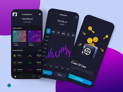 Crypto App Ui 3d app dseign crypto app graphic design motion graphics ui