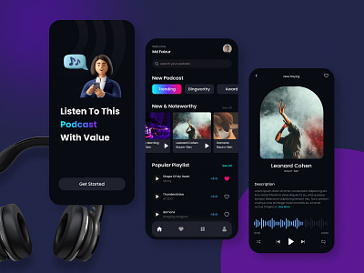 Music App Design graphic design landing page landingpage landingpagedesign music app ui