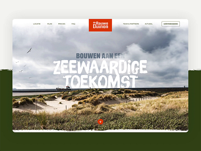 Rauwe Duinen Header Transition animation header header design homepage interface parallax photography ui website