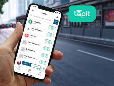 Just Tap it! cashback fintech iphone x mobile app design ui design uiux