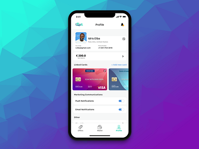 Profile - For Financial App balance experiencedesign finance app financial app profile ui ux uidesign