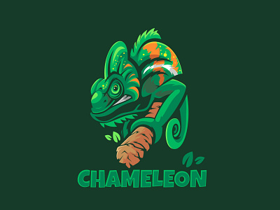 Chameleon Mascot logo