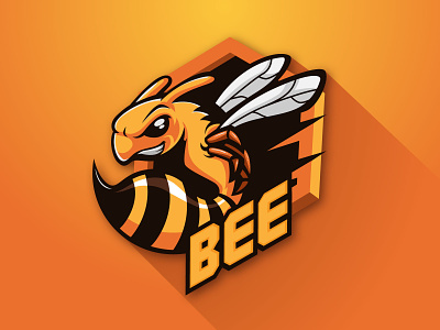 BEE animals bee branding cartoon character design gaming logo hive honeybee honeycomb icon illustration logo logotype mascot